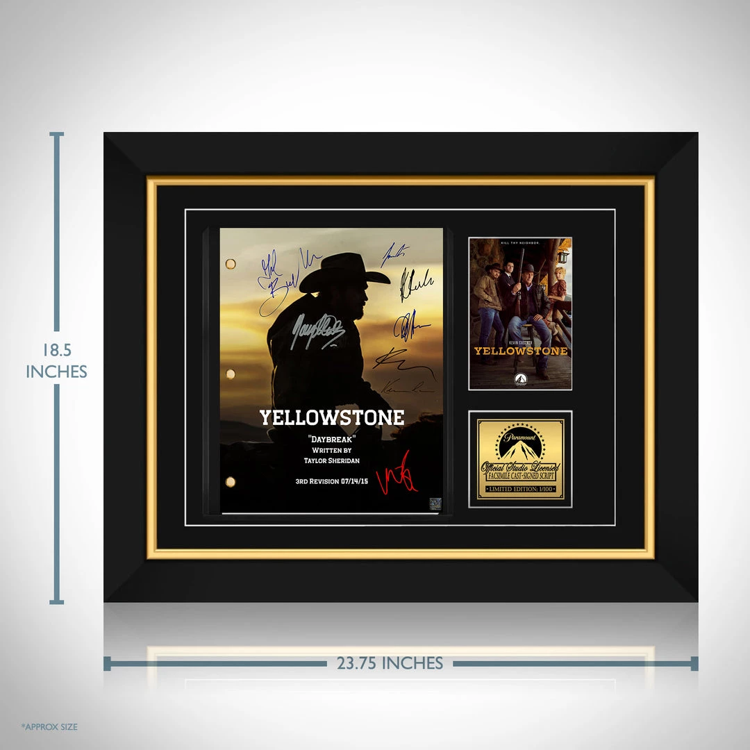RARE-T Yellowstone Script Limited Signature Edition Studio Licensed Custom Frame Limited Edition Frames 10 RARE-T Yellowstone Script Limited Signature Edition Studio Licensed Custom Frame Limited Edition Frames