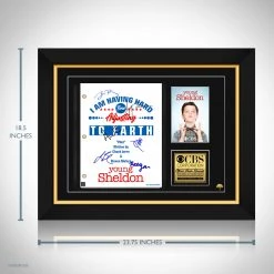 RARE-T Limited Edition Frames Young Sheldon Script Limited Signature Edition Studio Licensed Custom Frame