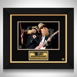 RARE-T ZZ Top Billy Gibbons & Dusty Hill Photo Limited Signature Edition Studio Licensed Photo Custom Frame Limited Edition Frames