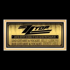 RARE-T ZZ Top Billy Gibbons & Dusty Hill Photo Limited Signature Edition Studio Licensed Photo Custom Frame Limited Edition Frames