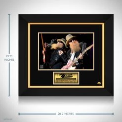 RARE-T ZZ Top Billy Gibbons & Dusty Hill Photo Limited Signature Edition Studio Licensed Photo Custom Frame Limited Edition Frames