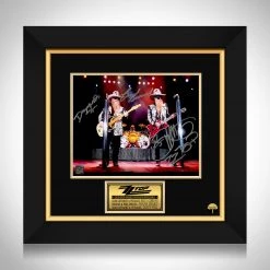 RARE-T ZZ Top Band Photo Limited Signature Edition Studio Licensed Photo Custom Frame Limited Edition Frames