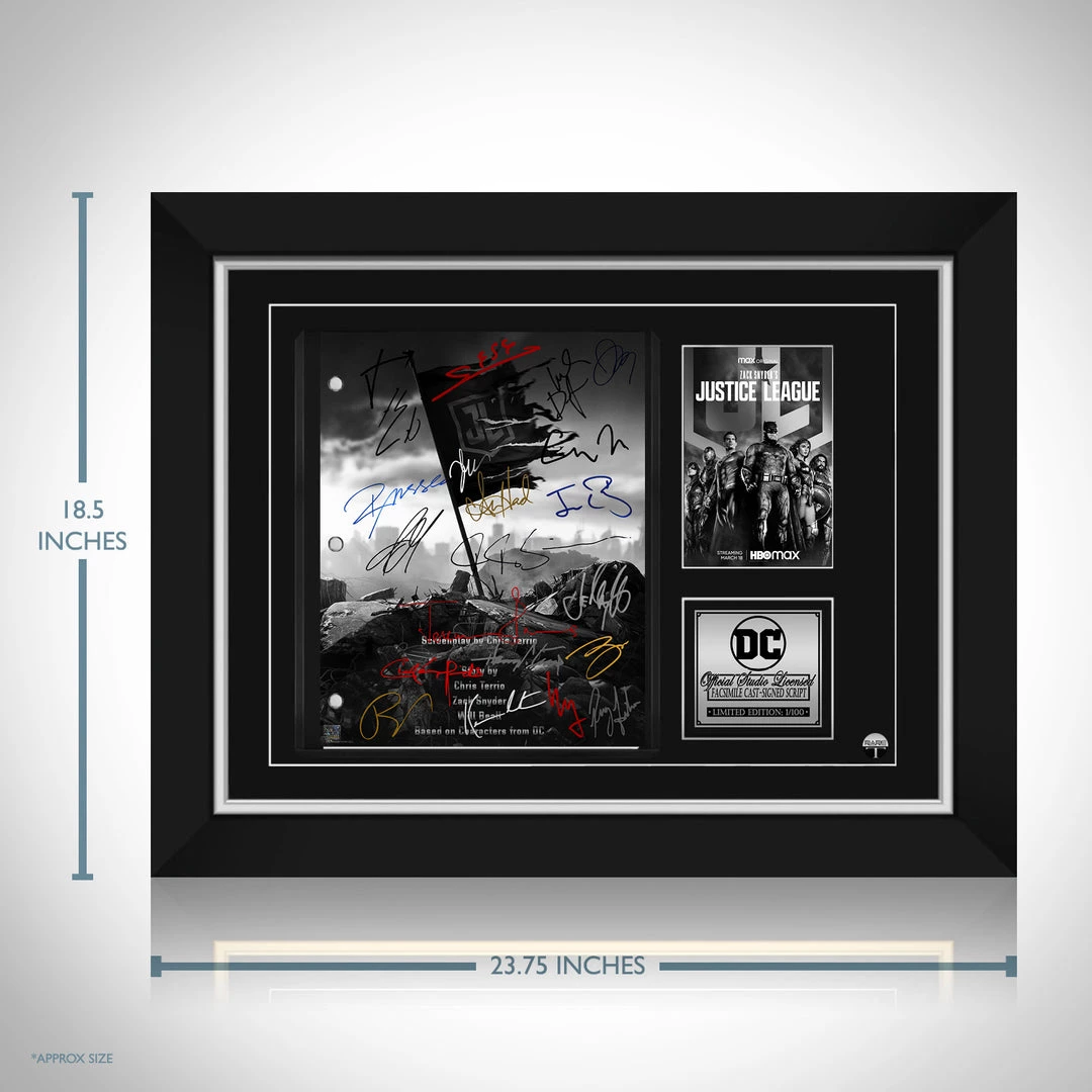 RARE-T Zack Snyder's Justice League Transcript Limited Signature Edition Studio Licensed Custom Frame Limited Edition Frames 10 RARE-T Zack Snyder's Justice League Transcript Limited Signature Edition Studio Licensed Custom Frame Limited Edition Frames