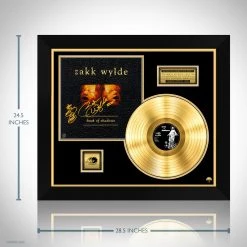 RARE-T Zakk Wylde Book Of Shadows Gold LP Limited Signature Edition Studio Licensed Custom Frame