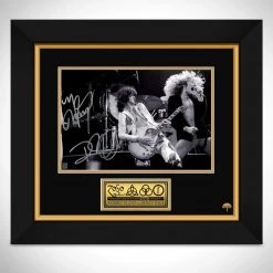 RARE-T Led Zeppelin Robert Plant And Jimmy Page Singing Photo Limited Signature Edition Studio Licensed Custom Frame