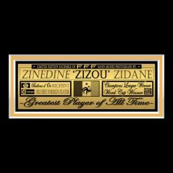 RARE-T Zinedine Zidane Photo Limited Signature Edition Licensed Custom Frame Sports Memorabilia