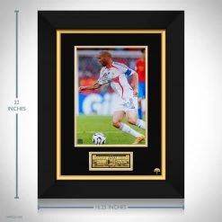 RARE-T Zinedine Zidane Photo Limited Signature Edition Licensed Custom Frame Sports Memorabilia