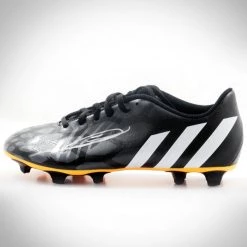 APW Signed Memorabilia Zinedine Zidane- Hand-Signed Black Adidas Soccer Cleat By Zinedine Zidane Custom Museum Diplay