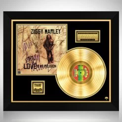 RARE-T Limited Edition Frames Ziggy Marley - Love Is My Religion Gold LP Limited Signature Edition Studio Licensed Custom Frame