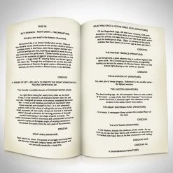 RARE-T Citizen Kane Script Limited Signature Edition Studio Licensed Custom Frame Limited Edition Frames