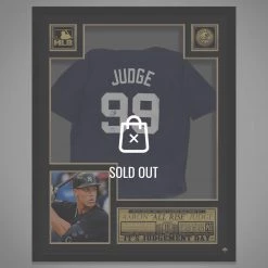 APW Signed Memorabilia Aaron Judge- Hand-Signed New York Yankees Dark Blue Jersey By Aaron Judge