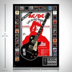 PPC Signed Memorabilia Ac/Dc- Psa/Dna Certified Hand-Signed Electric Guitar By Angus Young Custom Shadow Box Frame