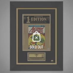 APW Superman- DC's Super-stars 'Action Comics C-26' Hand-Signed XL Vintage Comic Book By Stan Lee Frame