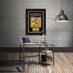 APW Superman- DC's Super-stars 'Action Comics C-26' Hand-Signed XL Vintage Comic Book By Stan Lee Frame