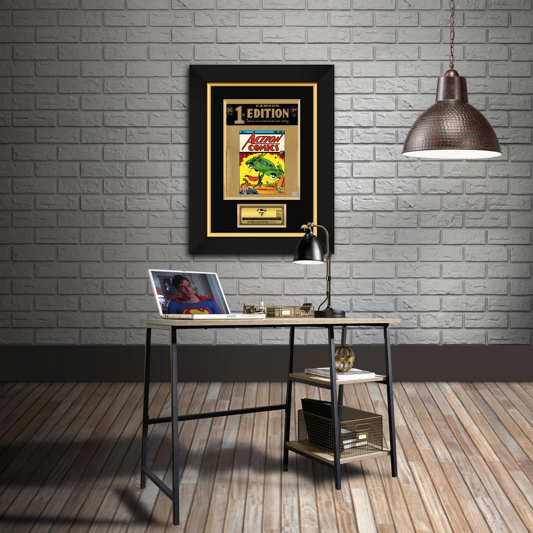 APW Superman- DC's Super-stars 'Action Comics C-26' Hand-Signed XL Vintage Comic Book By Stan Lee Frame 2 APW Superman- DC's Super-stars 'Action Comics C-26' Hand-Signed XL Vintage Comic Book By Stan Lee Frame