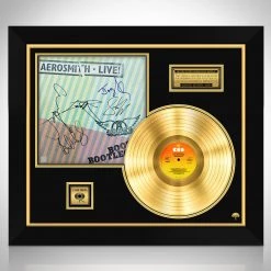 Rare-T Aerosmith 'Live Bootleg' Limited Signature Edition Studio Licensed Gold LP Custom Frame