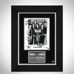 RARE-T Aerosmith Vintage B&W Photo Limited Signature Edition Studio Licensed Custom Frame Limited Edition Frames