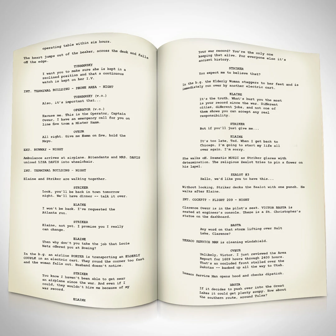 RARE-T Ready To Ship! - Airplane! Script Limited Signature Edition Studio Licensed Custom Frame 3 RARE-T Ready To Ship! - Airplane! Script Limited Signature Edition Studio Licensed Custom Frame