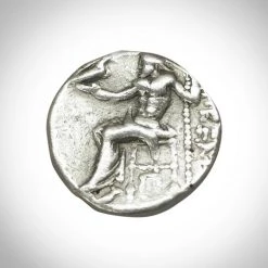 RARE-T Ancient Artifacts Alexander The Great Ancient Greek Silver Coin 336-323 BC Custom Museum Display.