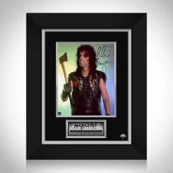 RARE-T Alice Cooper Hold An Axe Limited Signature Edition Studio Licensed Photo Custom Frame