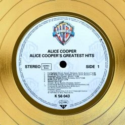 Rare-T Alice Cooper Greatest Hits Limited Signature Edition Studio Licensed Gold LP Custom Frame Limited Edition Frames