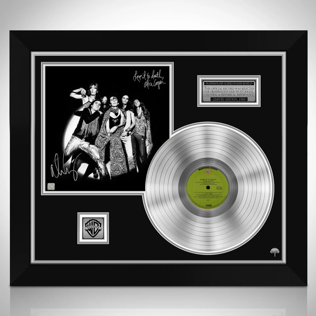 Rare-T Limited Edition Frames Alice Cooper Love It To Death Limited Signature Edition Studio Licensed Platinum LP Custom Frame 1 Rare-T Limited Edition Frames Alice Cooper Love It To Death Limited Signature Edition Studio Licensed Platinum LP Custom Frame