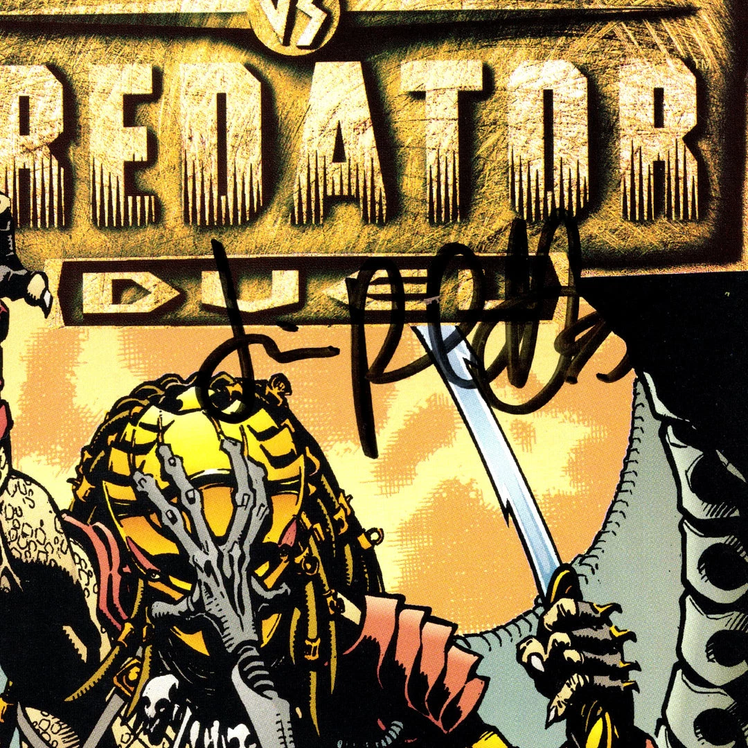 Rare-T Signed Comic Memorabilia Aliens Vs Predator Duel (1995) #1 Hand-Signed Comic Book By Artist Jimmy Palmiotti Custom Frame 2 Rare-T Signed Comic Memorabilia Aliens Vs Predator Duel (1995) #1 Hand-Signed Comic Book By Artist Jimmy Palmiotti Custom Frame