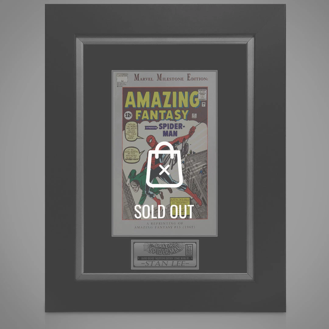 APW Spider-Man- Amazing Fantasy #15 Hand-Signed Comic Book By Stan Lee Custom Frame 1 APW Spider-Man- Amazing Fantasy #15 Hand-Signed Comic Book By Stan Lee Custom Frame