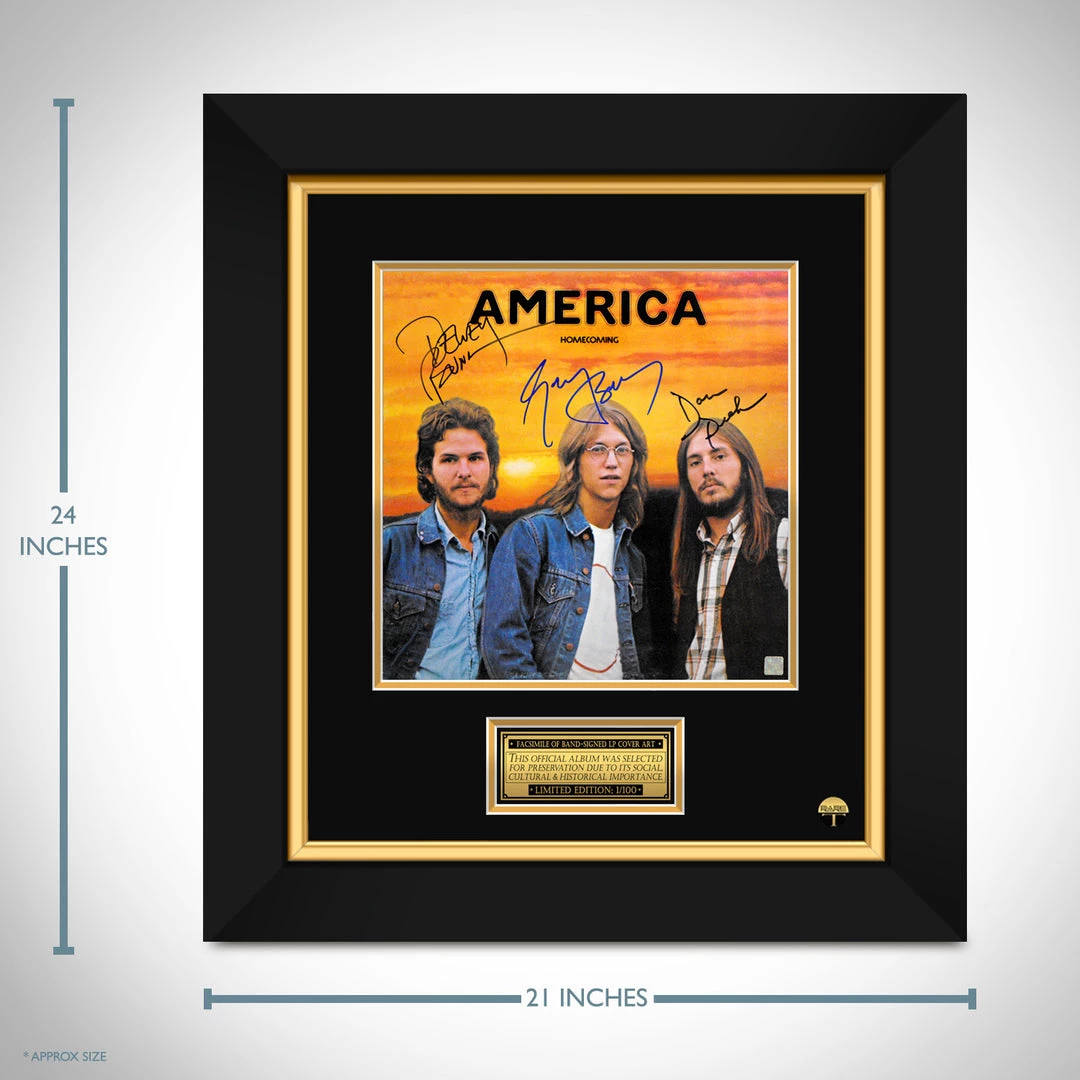 RARE-T America Homecoming Limited Signature Edition Studio Licensed LP Cover Custom Frame