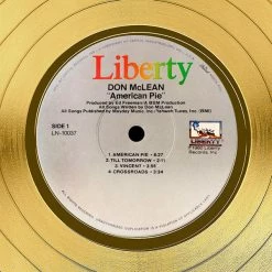 RARE-T Limited Edition Frames Don McLean American Pie Gold LP Limited Signature Edition Studio Licensed Custom Frame