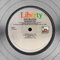 RARE-T McLean American Pie Platinum LP Limited Signature Edition Studio Licensed Custom Frame