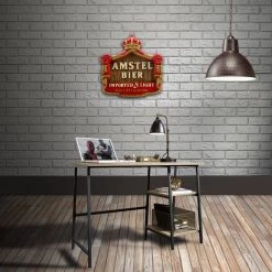 RARE-T Amstel Crown-Imported Bier Vintage Bar Display/Advertisement Ready To Ship! 48 Hour Shipping!