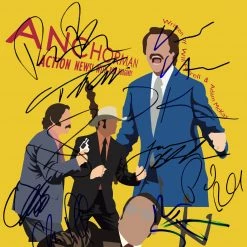 RARE-T Limited Edition Frames Anchorman: The Legend Of Ron Burgundy Script Limited Signature Edition Studio Licensed Custom Frame