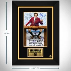 RARE-T Anchorman Movie Mini Poster Limited Signature Edition Studio Licensed Custom Frame Limited Edition Frames