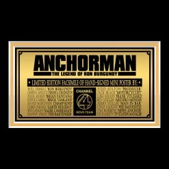 RARE-T Anchorman Movie Mini Poster Limited Signature Edition Studio Licensed Custom Frame Limited Edition Frames