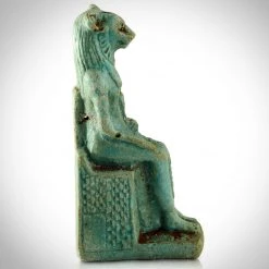 Best Of Egypt Ushabti Tomb Statue - Faience Maahes Throne Ushabti Tomb Statue Custom Museum Display