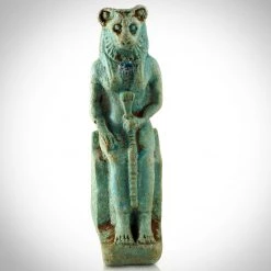 Best Of Egypt Ushabti Tomb Statue - Faience Maahes Throne Ushabti Tomb Statue Custom Museum Display