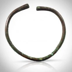Authentic Bronze Viking Wrist Cuff Bracelet From 700-1000 Ad Displayed In A Rare-T Exclusive Custom Museum Display Ancient Artifacts