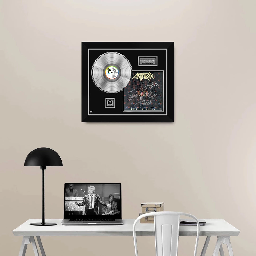 Rare-T Limited Edition Frames Anthrax - Among The Living Limited Signature Edition Studio Licensed Platinum LP Custom Frame 2 Rare-T Limited Edition Frames Anthrax - Among The Living Limited Signature Edition Studio Licensed Platinum LP Custom Frame