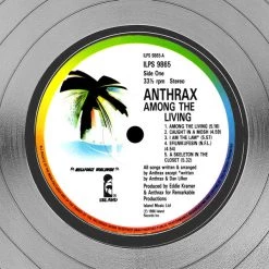 Rare-T Limited Edition Frames Anthrax - Among The Living Limited Signature Edition Studio Licensed Platinum LP Custom Frame 16 Rare-T Limited Edition Frames Anthrax - Among The Living Limited Signature Edition Studio Licensed Platinum LP Custom Frame