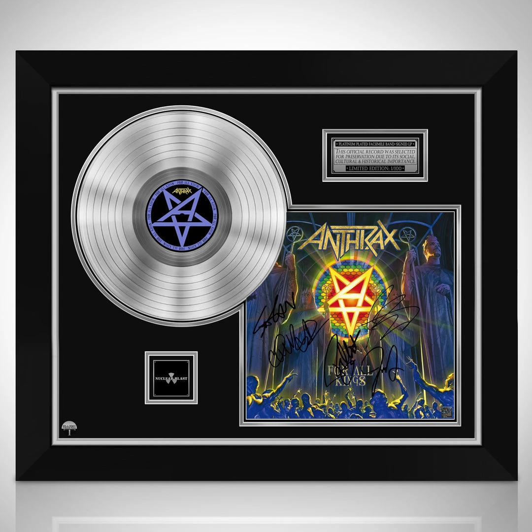 Rare-T Anthrax - For All Kings Limited Signature Edition Studio Licensed Platinum LP Custom Frame 1 Rare-T Anthrax - For All Kings Limited Signature Edition Studio Licensed Platinum LP Custom Frame