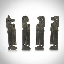 Best Of Egypt Authentic Ancient Egyptianâ Sandstone, 'Sons Of Horus', Set Of 4 Amulets Museum Display Ancient Artifacts