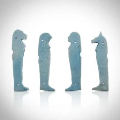 Best Of Egypt Ancient Artifacts Sons Of Horus - Ancient Egyptian Set Of 4 Faience Sons Of Horus Amulets Custom Museum Display