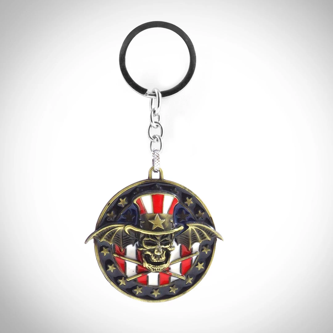 AZALEA Avenged Sevenfold Love It Or Die Uncle Death Bat Solid Metal 3D Keychain 1 AZALEA Avenged Sevenfold Love It Or Die Uncle Death Bat Solid Metal 3D Keychain