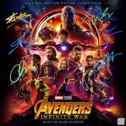 RARE-T Avengers Infinity War Movie Soundtrack Gold LP Limited Signature Edition Custom Frame Limited Edition Frames