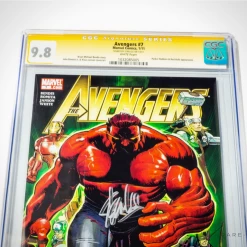 Comic Books Cgc Signature Edition 'Avengers #7 Red Hulk -9.8 Handsigned By Stan Lee'