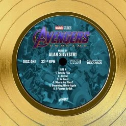RARE-T Avengers Endgame Movie Soundtrack Gold LP Limited Signature Edition Custom Frame Limited Edition Frames