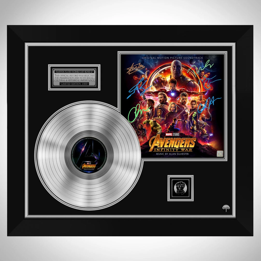 RARE-T Avengers Infinity War Movie Soundtrack Limited Signature Edition Platinum LP Custom Frame Limited Edition Frames 1 RARE-T Avengers Infinity War Movie Soundtrack Limited Signature Edition Platinum LP Custom Frame Limited Edition Frames