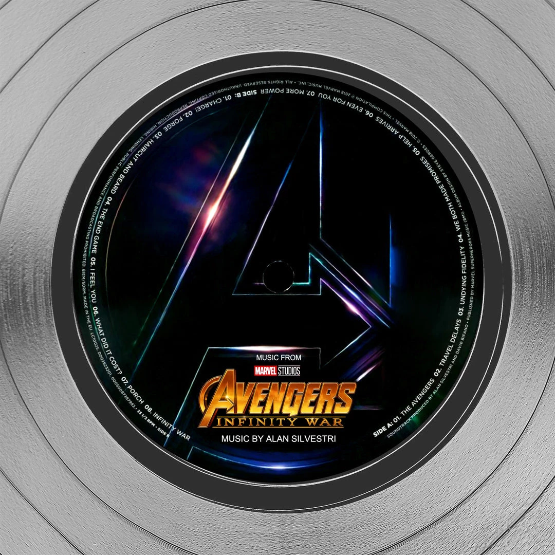 RARE-T Avengers Infinity War Movie Soundtrack Limited Signature Edition Platinum LP Custom Frame Limited Edition Frames 7 RARE-T Avengers Infinity War Movie Soundtrack Limited Signature Edition Platinum LP Custom Frame Limited Edition Frames