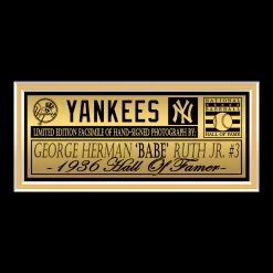 RARE-T Limited Edition Frames Babe Ruth - New York Yankees Limited Signature Edition Studio Licensed Photo Custom Frame